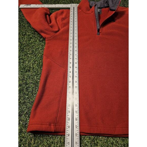 Under Armour Men's COLDGEAR Fleece 1/2 Zip Long Sleeve Sweatshirt Red/Orange XXL - Picture 4 of 5